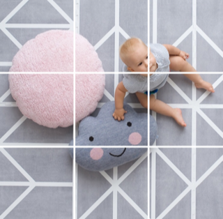baby picture with gridlines