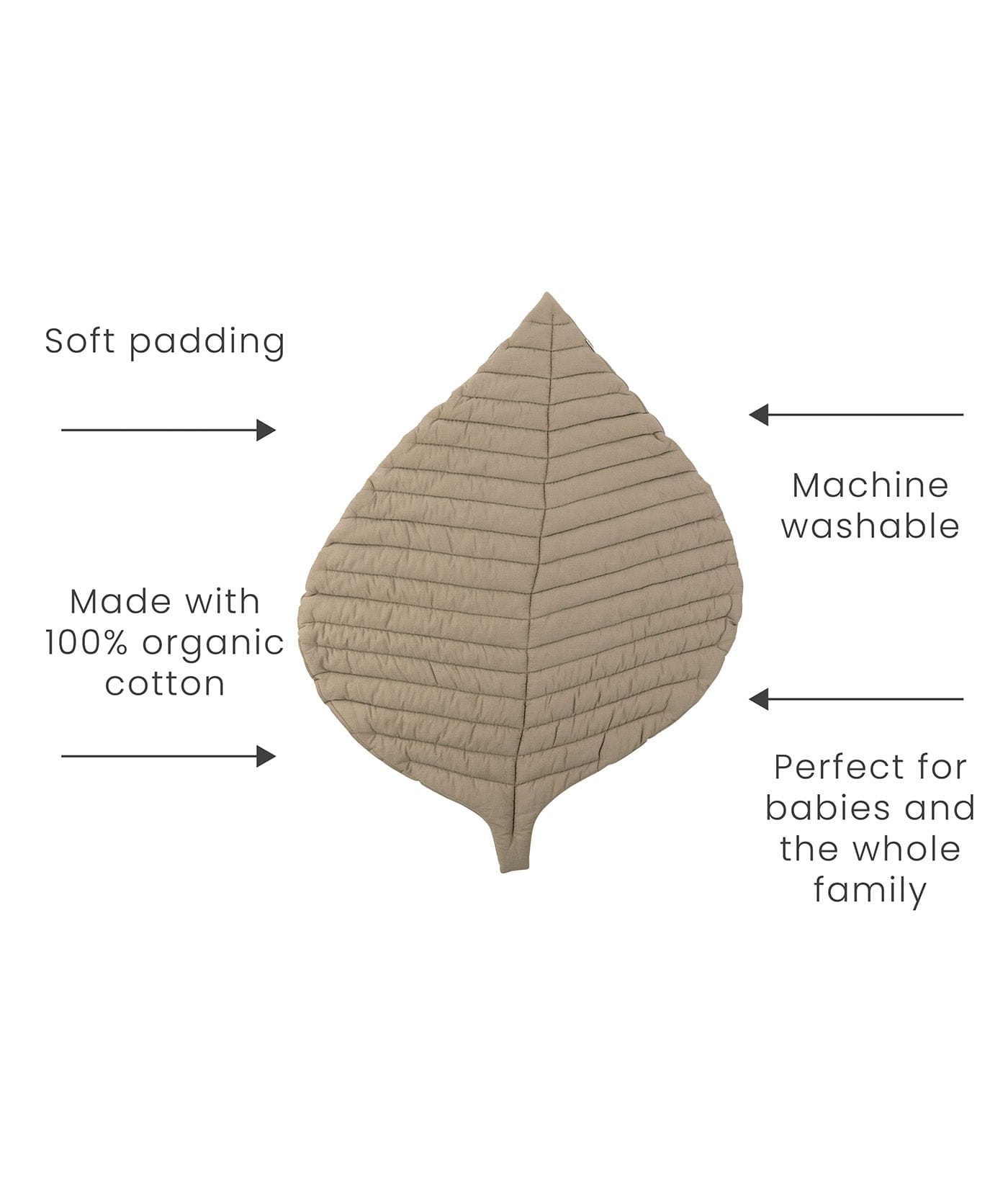 Leaf Organic Cotton Playmats | Tan