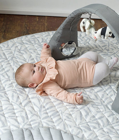 Quilted Cotton Reversible Playmats | Stone